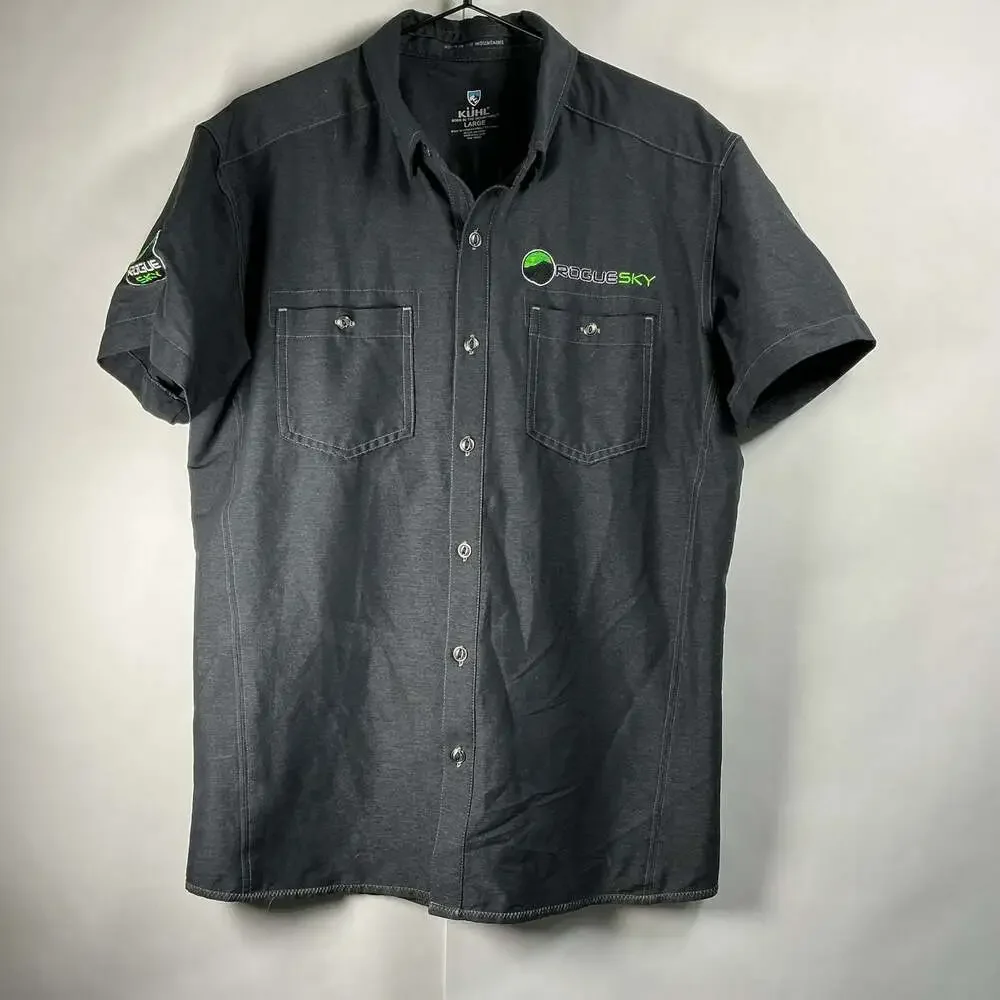 Kuhl Men's Short Sleeve Button Down Shirt with Custom Rogue Sky Embroidery